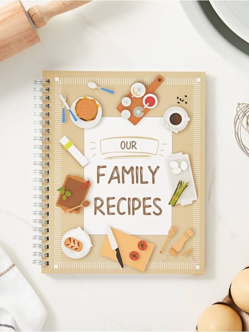 Our Family Recipes Spiral Recipe Journal - Blank - Pipilo Press - NEW*